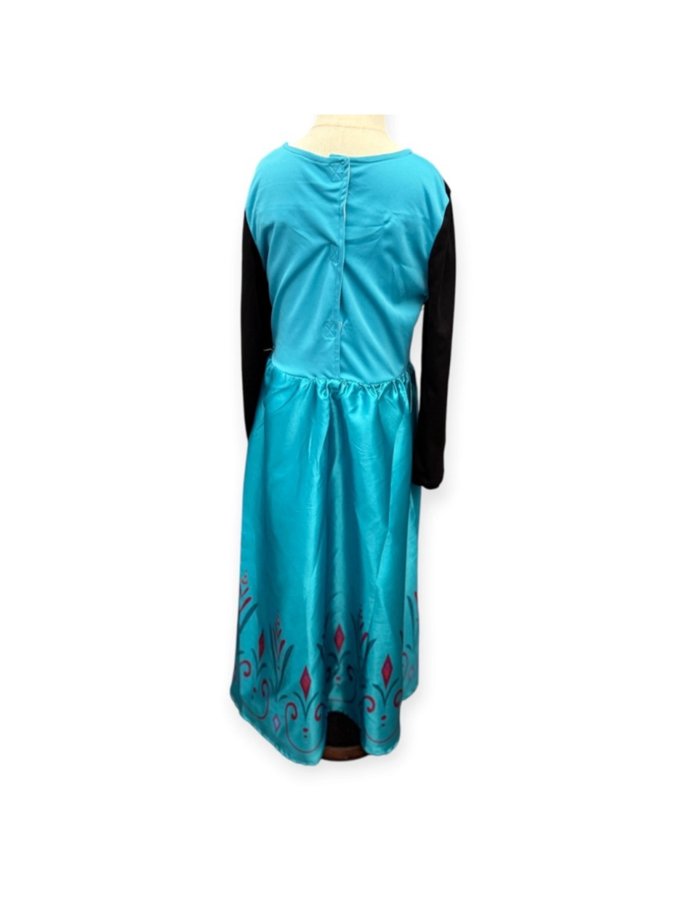 Disney Frozen Elsa Anna Reversible Girls Costume Dress with Cape Rare Med 8-10 - Picture 8 of 11